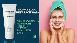 Natures Law Glow amp Hydrating Facewash sulfate amp paraben free with AHA HA Peptides amp Probiotics [upl. by Latsyrc]