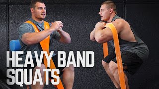 Banded Squats  Do Heavy Squats With Bands 2022 [upl. by Anitneuq]