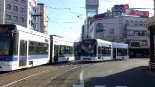 函館市電 Japan Hakodate City Tram  Street Car  9601 amp 9603 [upl. by Mw168]