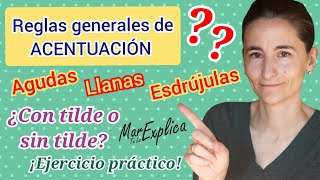 ✅ Reglas generales de acentuación AGUDAS LLANAS ESDRÚJULAS SOBRESDRÚJULAS sílaba tónica y átona [upl. by Chrystal663]