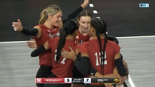 Nebraska vs Iowa  2024 Womens College Volleyball Nov 20 2024 [upl. by Beitris450]