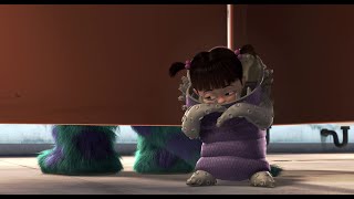 Monsters Inc 2001 Boo Goes Potty Playing Hide N Seek [upl. by Tadeas]