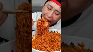 ASMR MUKBANG UNBELIEVABLE 🔥🍜 Spicy Noodles and Kimchi [upl. by Keyte]