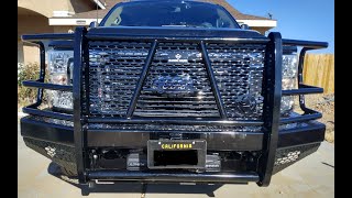 26 Ranch hand bumper install 2022 Ford F350 Dually Lariat Supercab Antimatter Blue Super duty [upl. by Elbart]