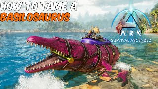 How to Tame a Basilosaurus in ARK Survival Ascended arksurvivalascended ark basilosaurus [upl. by Trinity73]