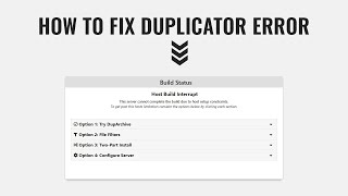 How To Fix Host Build Interrupt In Duplicator Plugin For WordPress Migration  HindiUrdu  MrGenius [upl. by Keviv383]