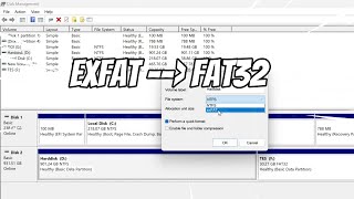 Format exFAT to FAT32 SOLUTION [upl. by Yreneh]