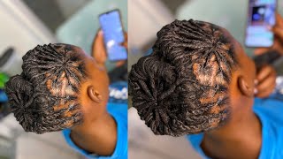 Simple dreadlocks style for beginnerssubscribebeautifullocsbraidhairstylesforblackwomenusaviral [upl. by Torrell]