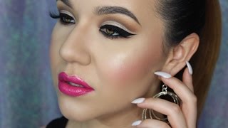 Easy Cut Crease Prom Makeup Tutorial  KatEyedTv [upl. by Waki]