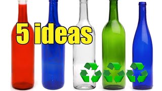 5 ideas para reciclar botellas de cristal [upl. by Tavia]