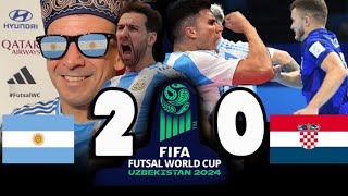 ARGENTINA VS CROACIA 2  0  ARGENTINA A CUARTOS  FIFA FUTSAL WORLD CUP UZBEKISTAN 2024 [upl. by Anotyal]