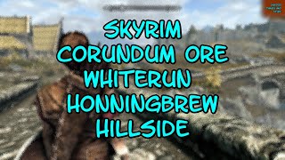 Skyrim Corundum Ore Vein Whiterun Honningbrew Hillside [upl. by Loftus190]