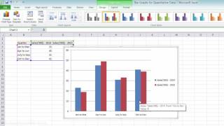 Simple Bar Graph and Multiple Bar Graph using MS Excel For Quantitative Data [upl. by Lleinad325]