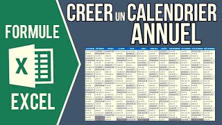 EXCEL  CRÉER UN CALENDRIER ANNUEL AUTOMATIQUE 📅  Fichier à télécharger [upl. by Sansone]