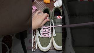 HOW TO LACE JORDAN 1 LOW TRAVIS SCOTT SNEAKERS [upl. by Ysirhc728]