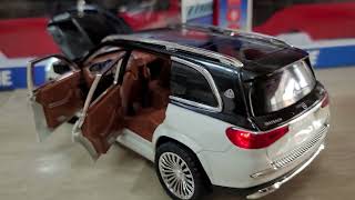 Review 2025 Maybach GLS 600 124 scale diecast model car White  Black [upl. by Eanal]