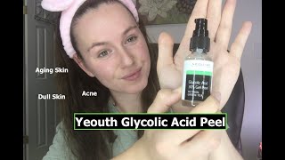 YEOUTH GLYCOLIC ACID PEEL Demo  First Impressions [upl. by Anilak]