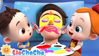 Making Daddy Look Like an Animal 🎨 Making an Animal Face  Kids Songs amp Nursery Rhymes  LiaChaCha [upl. by Orfurd8]