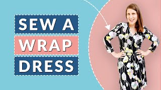 How To Sew a Designer Wrap Dress Inspired by DVF [upl. by Khalin]