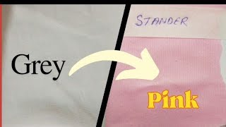 How to change fabric colour grey to pinkgrey fabric change into pink colouryoutube cr7 TLC07 [upl. by Gish]