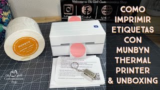 Como imprimir etiquetas con MUNBYN Thermal Printer amp UNBOXING [upl. by Aniral]