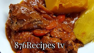 Brown stew chicken Brown stew chicken Jamaican style recipe [upl. by Ellennaj]