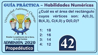 Ejercicio 42  Admisión Propedéutico  Universidad Autónoma Chapingo  Habilidad Numérica [upl. by Daub881]