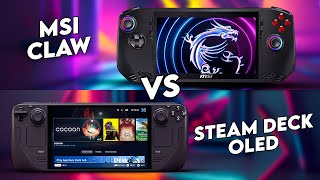 MSI CLAW vs Steam Deck OLED  Which One To Buy [upl. by Ajar]