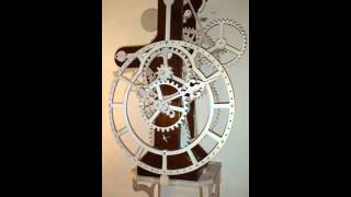 Remontoire wood gear clock [upl. by Eninnaj]