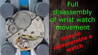 How to Disassemble a WATCH Full disassembly of wrist watch movement ussr Raketa 2609HA Repair Watch [upl. by Atterual]