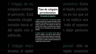 Tipos de colgajos periodontales en cuanto a su espesor CirugíaPeriodontal Periodoncia ovidental [upl. by Jecoa]