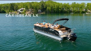 Crest Pontoon Boats  2023 Caribbean LX [upl. by Panther501]