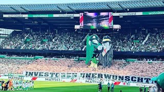 41000 Werder Bremen unterstützen im Stadion mit Choreo [upl. by Gall]