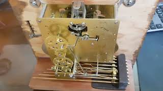 Antique clock movement Franz Hermle two jewels made in germany [upl. by Nelyak406]