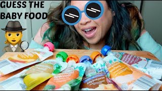 ASMR GUESS BABY FOOD FLAVORS  Face Peekaboo 먹방 whispering suellASMR [upl. by Aliak]