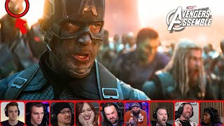 14 Fans Reacting to CAPTAIN AMERICA quotAVENGERS ASSEMBLEquot Scene Reaction  Avengers Endgame REACTIONS [upl. by Ellednahc]