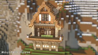 Minecraft  Cliffside Mountain Cottage  Minecraft Speedbuild [upl. by Airdnaxila]