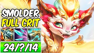 FULL CRIT SMOLDER ONESHOT BROKEN EXECUTE 73k DMG  Build amp Runes  New Champion  League of Legends [upl. by Nale478]