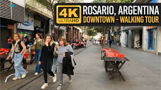 【4K 60FPS】Walk in Rosario downtown WINTER 🇦🇷 [upl. by Gretna]