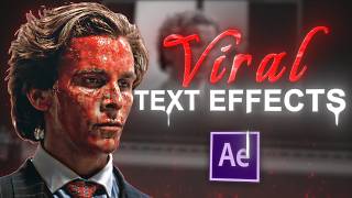 VIRAL Text Effects I After Effects Tutorial [upl. by Nhguavad]