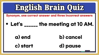 Choose The Correct Answer Learn Synonyms Words in English  Important English Synonyms [upl. by Kirch]