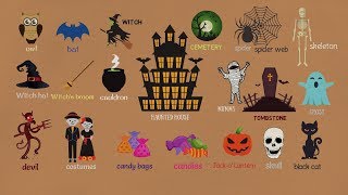 Halloween Vocabulary Words in English  List of Halloween Words [upl. by Chisholm119]