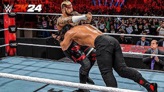 Roman Reigns returns and destroys Solo Sikoa  Bad Blood  WWE 2K24 [upl. by Oslec]