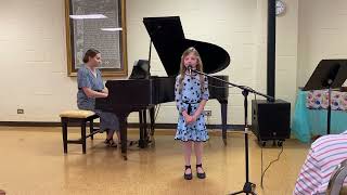 Farfallina Bella e Bianca Recital  Italian version RCM Voice Prep  Victoria Sings Age 7 [upl. by Lasorella]