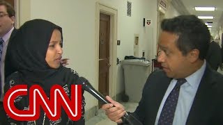 Rep Ilhan Omar gets upset with CNN reporter What is wrong with you [upl. by Dee574]