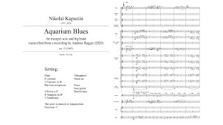 Nikolai Kapustin  Aquarium Blues Op 12 with score [upl. by Ogilvy]