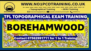 BOREHAMWOOD TFL TOPOGRAPHICAL SKILLS TEST ROUTE 2024 TFL EXAM TRAINING LONDON [upl. by Lidaa]