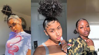 🌸💖Cute Sleek Hairstyles  Edges 🎀Compilation [upl. by Alameda]