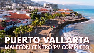 Recorrido completo del Malecón de Puerto Vallarta Jalisco México esculturas y atractivos [upl. by Theadora]