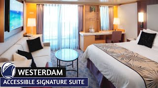 HAL Westerdam  Accessible Signature Suite Walkthrough Tour amp Review 4K  Holland America Line [upl. by Llevrac]